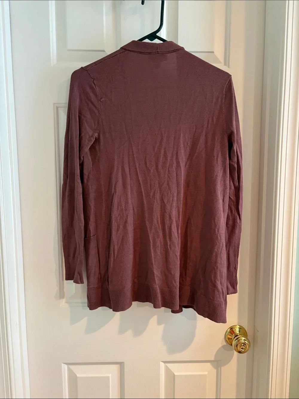 Express Open-Front Cardigan Sweater in Dusty Rose